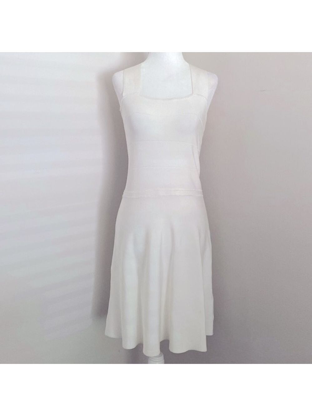 Nwt Zara knit white bodycon skater dress
